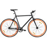 vidaXL Fiets met vaste versnelling 700 c 59 cm zwart en oranje