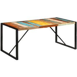 vidaXL Eettafel 175x90x76 cm massief gerecycled hout