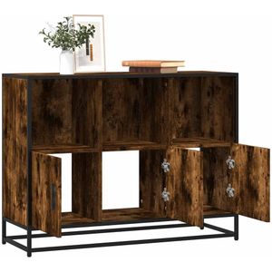 vidaXL - Dressoirx35x76 - cm - bewerkt - hout - gerookt - eikenkleurig