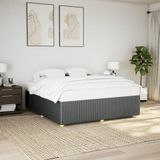 vidaXL Bedframe zonder matras stof donkergrijs 180x200 cm