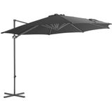 VidaXL Parasol Met Draagbare Voet Antraciet 