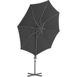 VidaXL Parasol Met Draagbare Voet Antraciet 