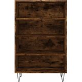 VidaXL Hoge Kast 57x35x90 cm Bewerkt Hout Gerookt Eikenkleurig