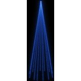 vidaXL Vlaggenmast kerstboom 732 LED's blauw 500 cm