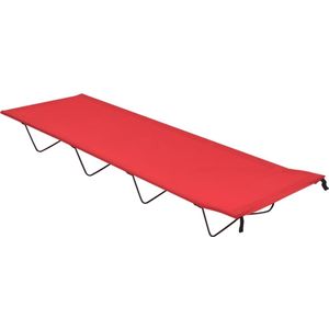 vidaXL Campingbed 180x60x19 cm oxford stof en staal rood