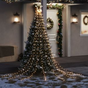 vidaXL Kerstboomverlichting 320 warmwitte LED's 375 cm