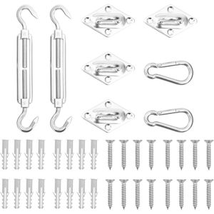 vidaXL 8-delige Zonneschermaccessoireset roestvrij staal