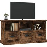 vidaXL Tv-meubel 100x35x50 cm bewerkt hout gerookt eikenkleurig