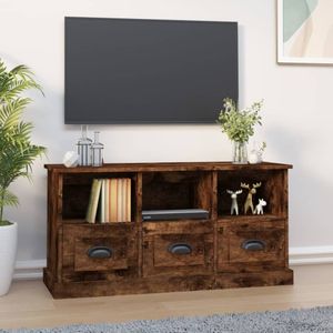 vidaXL Tv-meubel 100x35x50 cm bewerkt hout gerookt eikenkleurig