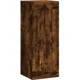 vidaXL Wandkast 34,5x34x90 cm bewerkt hout gerookt eikenkleurig