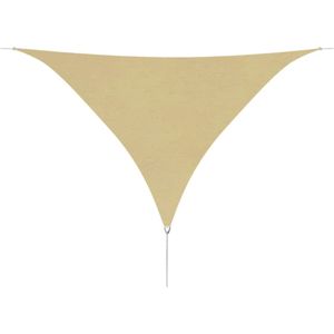 vidaXL Zonnescherm driehoekig 3,6x3,6x3,6 m oxford stof beige