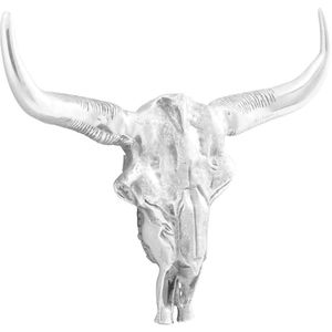 vidaXL Bullschedel Zilver 53 x 11 x 40 cm Aluminium