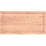 vidaXL Tafelblad 100x50x(2-4)cm behandeld massief eikenhout lichtbruin