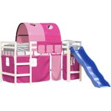 vidaXL-Kinderhoogslaper-met-tunnel-90x190-cm-massief-grenenhout-roze