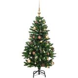 vidaXL Kunstkerstboom met scharnieren 150 LED's en kerstballen 150 cm