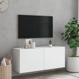 vidaXL Tv-meubel wandgemonteerd 100x30x41 cm wit