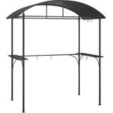 vidaXL Barbecuepaviljoen met zijplanken 220x115x230 cm staal antraciet