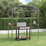 vidaXL Barbecuepaviljoen met zijplanken 220x115x230 cm staal antraciet