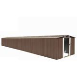 VidaXL Tuinschuur 257x990x181 cm Gegalvaniseerd Staal Bruin