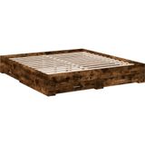 vidaXL Bedframe met lades bewerkt hout gerookt eikenkleurig 200x200 cm