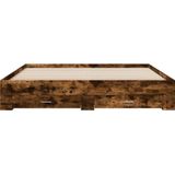 vidaXL Bedframe met lades bewerkt hout gerookt eikenkleurig 200x200 cm