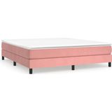 vidaXL-Boxspringframe-fluweel-roze-180x200-cm