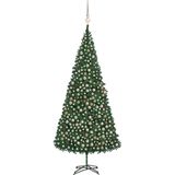 vidaXL Kunstkerstboom met verlichting en kerstballen 500 cm groen