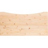 vidaXL Bureaublad 110x55x2,5 cm massief grenenhout