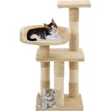 vidaXL Kattenkrabpaal met sisal krabpalen 65 cm beige