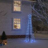 vidaXL Kegelkerstboom 108 LED's blauw 70x180 cm