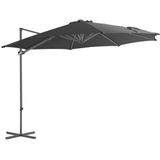 vidaXL Zweefparasol met stalen paal 300 cm antraciet