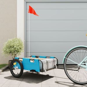 vidaXL Fietstrailer oxford stof en ijzer blauw