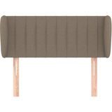 vidaXL Hoofdbord met randen 93x23x78/88 cm stof taupe