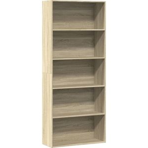 vidaXL Boekenkast 80x30x189 cm bewerkt hout sonoma eikenkleurig