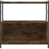 VidaXL Boekenrek 80x30x78,5 cm - Bewerkt Hout en IJzer - Gerookt Eiken