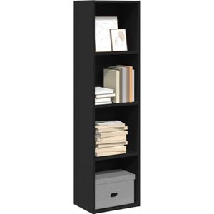 vidaXL - Boekenkast - 40x30x152 - cm - bewerkt - hout - zwart