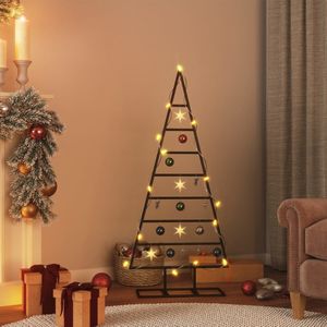 vidaXL Kerstdecoratie kerstboom 125 cm metaal zwart