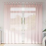 vidaXL - Voile Gordijnen - Lichtroze - 2 Stuks - 140x225 cm
