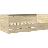 vidaXL Slaapbank met lades 100x200 cm bewerkt hout sonoma eikenkleurig