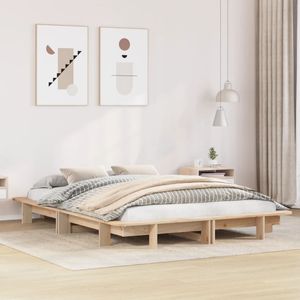 vidaXL Bedframe zonder matras massief grenenhout 140x200 cm