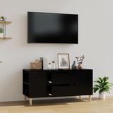 vidaXL-Tv-meubel-102x44,5x50-cm-bewerkt-hout-zwart