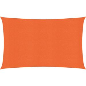 vidaXL Zonnezeil 160 g/m² rechthoekig 3x5 m HDPE oranje