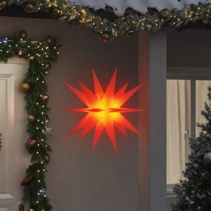 vidaXL Kerstlampen met LED's 3 st inklapbaar 100 cm rood