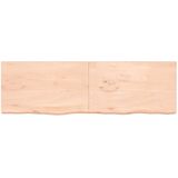 vidaXL Tafelblad 200x60x(2-6) cm onbehandeld massief eikenhout