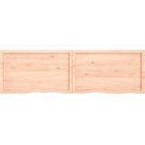 vidaXL Tafelblad 200x60x(2-6) cm onbehandeld massief eikenhout