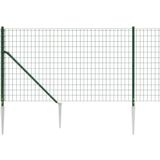 vidaXL Draadgaashek met grondankers 1,1x25 m groen