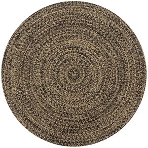 vidaXL Vloerkleed handgemaakt 90 cm jute zwart en naturel