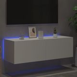 vidaXL Tv-wandmeubel met LED-verlichting 100x35x31 cm wit