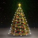 vidaXL Kerstboomverlichting met 210 LED's koudwit net 210 cm