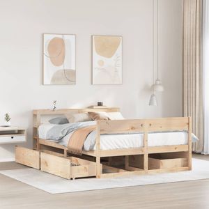 vidaXL Bedframe zonder matras massief grenenhout 120x190 cm